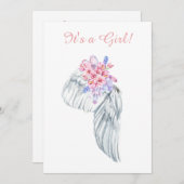 ~天使の羽の結晶シャワー招待状 招待状 (正面/裏面)