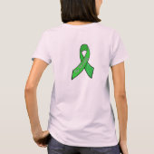 天使の羽を持つ疲れたライム病の戦士のセル Tシャツ (裏面)