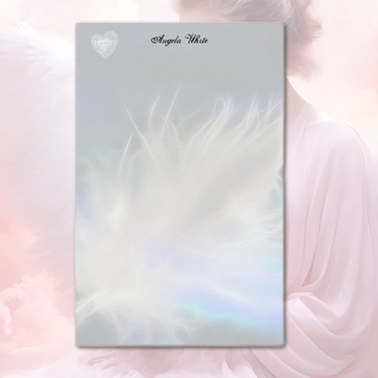 天使の羽根とハート 便箋