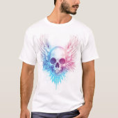 天使の羽根を持つドクロ Tシャツ (正面)