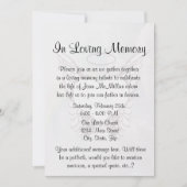 天使の翼およびハートの記念物 招待状 (正面)