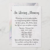 天使の翼およびハートの記念物 招待状 (正面/裏面)