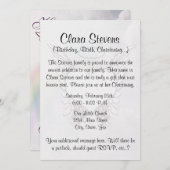 天使の翼およびハート 招待状 (正面/裏面)