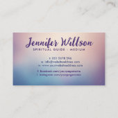 天使の翼が優しくハートを抱く 名刺 (裏面)