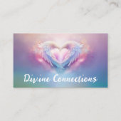 天使の翼が優しくハートを抱く 名刺 (正面)