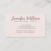 天使の翼が優しくハートを抱く 名刺 (裏面)