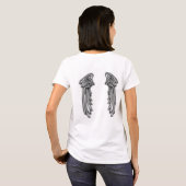 天使の翼とのハロー Tシャツ (裏面フル)