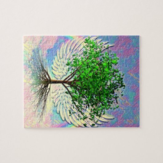 天使の翼との生命の樹 ジグソーパズル (横)