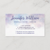 天使の翼とインフィニティシンボル – 水彩画 名刺 (裏面)