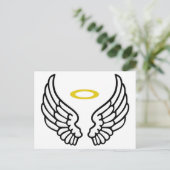 天使の翼とハロー ポストカード (スタンド正面)