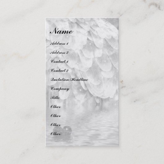 天使の翼とハート！ 名刺 (正面)