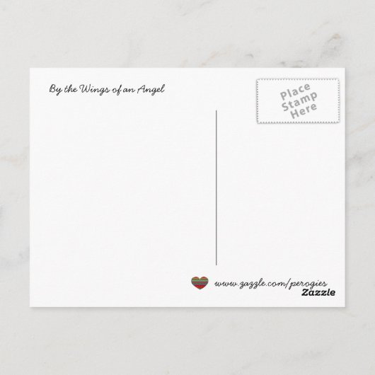 天使の翼によって ウクライナ民俗芸術 ポストカード (裏面)