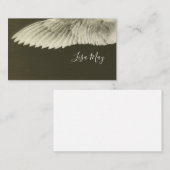 天使の翼のセピア色のグランジな名刺 名刺 (正面/裏面)