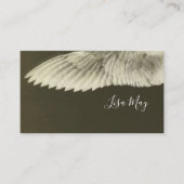 天使の翼のセピア色のグランジな名刺 名刺 (正面)