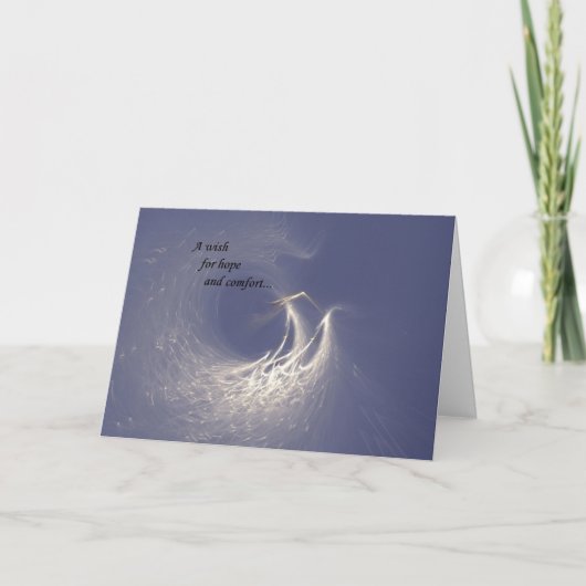 天使の翼の悔やみや弔慰カード カード (正面)