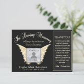 天使の翼の感謝の写真カード (スタンド正面)