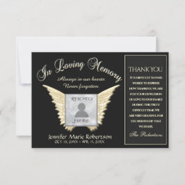 天使の翼の感謝の写真カード