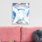 天使の翼の間の人間の魂 キャンバスプリント (インサイチュ (リビング))