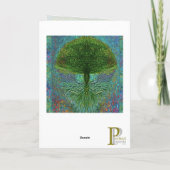 天使の翼を持つ木のグラフィックアーツカード カード (裏面)