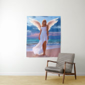 天使の翼を持つ美しいビーチ タペストリー (インサイチュ)