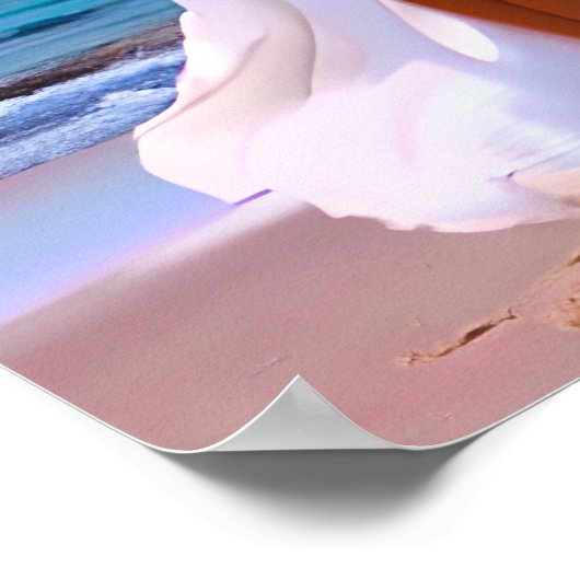 天使の翼を持つ美しいビーチ ポスター (角)