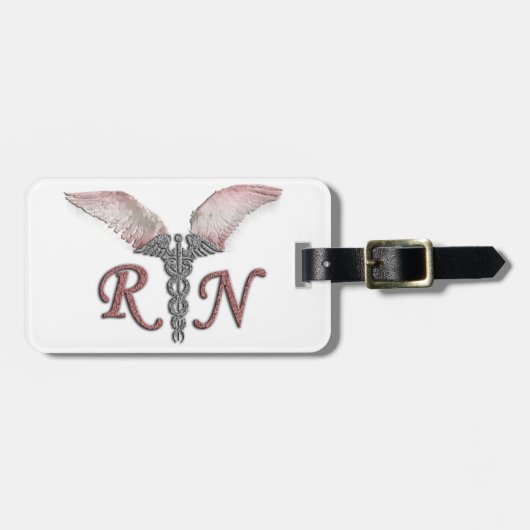 天使の翼を持つRNの公認看護師 ラゲッジタグ (正面横)