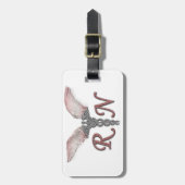 天使の翼を持つRNの公認看護師 ラゲッジタグ (正面縦)