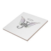 天使の翼及びハローの手紙Jの最初のモノグラム タイル (側面)