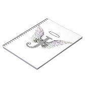 天使の翼及びハローの手紙Jの最初のモノグラム ノートブック (左側)