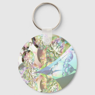 天使の翼 – セレスティテ&アメジスト結晶 キーホルダー