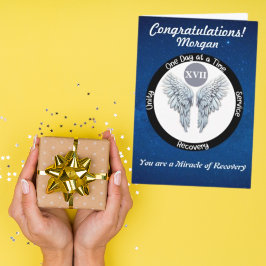 天使の翼 パーソナライズされた禁酒カード カード