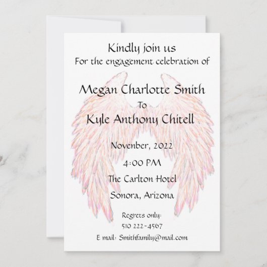 天使の翼 招待状 (正面)