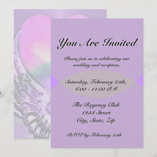天使の翼 招待状 (正面/裏面)