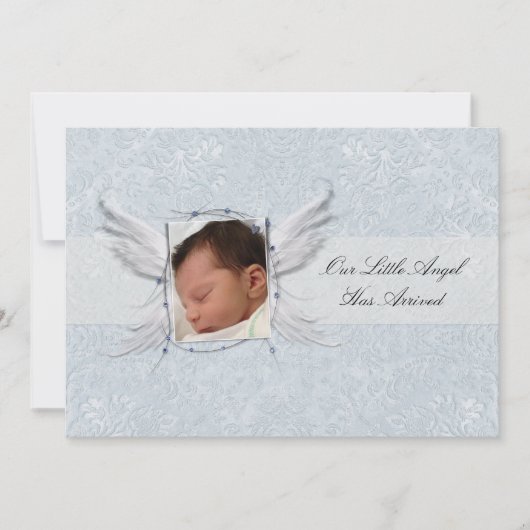 天使の翼 誕生のお知らせ 招待状 (正面)