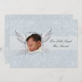 天使の翼 誕生のお知らせ 招待状 (正面/裏面)