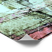 天使の聖十字架とハートポスター ポスター (角)