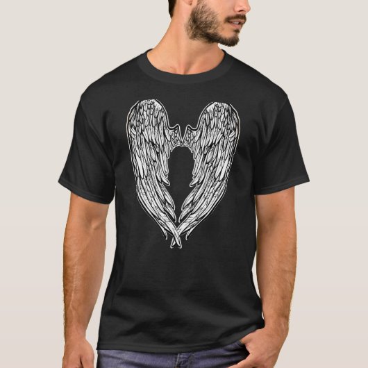 天使の背中の翼 Tシャツ (正面)