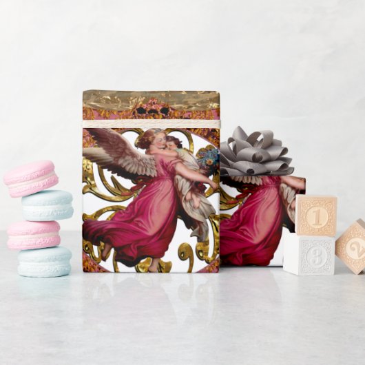 天使の腕の愛と保護 ラッピングペーパー (ベビーシャワー)