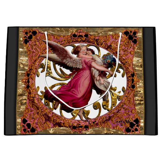 天使の腕の愛と保護 ラージペーパーバッグ (正面)