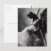 天使の花嫁 ブラック＆ホワイト ポストカード (正面/裏面)