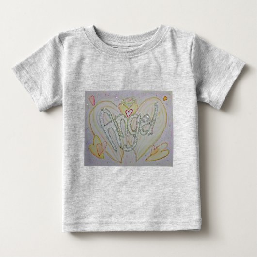 天使の言葉のカスタムアートTシャツ ベビーTシャツ (正面)