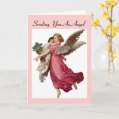 天使の詩のあいさつ文 カード (黄色い花)