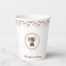 天使の赤ちゃんシャワー紙カップ