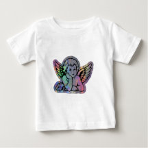 天使の赤ちゃんTシャツ | かわいいケルビムの子供用Tシャツ