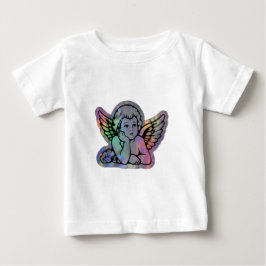 天使の赤ちゃんTシャツ | かわいいケルビムの子供用Tシャツ ベビーTシャツ