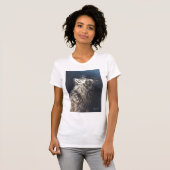 天使の軽いメインのあらいぐま猫のTシャツ Tシャツ (正面フル)