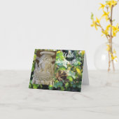 天使の追悼カード カード (黄色い花)