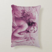 天使の遊ライラが雲の上でピンク アクセントクッション (裏面(縦))