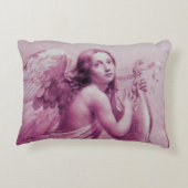 天使の遊ライラが雲の上でピンク アクセントクッション (裏面)