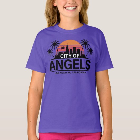 天使の都市 ロサンゼルス カリフォルニア Tシャツ (正面)